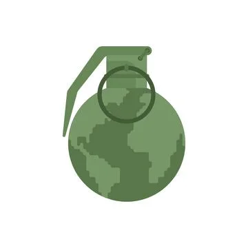 Planet earth grenade. Earth explosive. Vector illustration Illustrazione stock