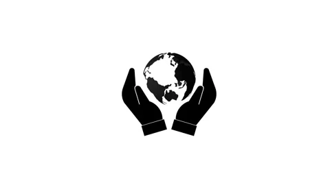 Planet Earth in hands, save the planet, ecology, climate icon animation Stockbeeldmateriaal 260115120
