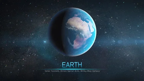 Planet Earth - High resolution 3D video presents planets of the solar system. Video stock 104735918