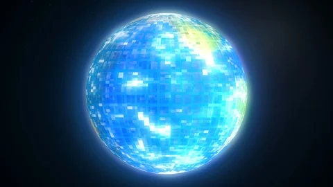 Planet earth is hit by a digital war Video stock 97176131