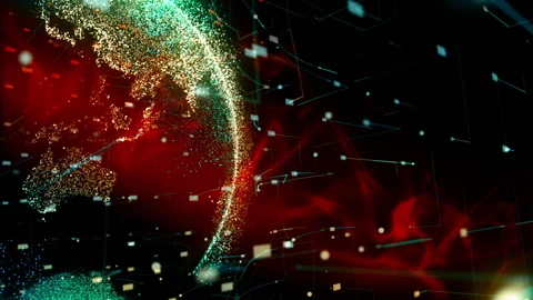 Planet Earth Hologram Background Stock Footage 131008642