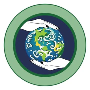 Planet Earth in human hands Stock Illustration