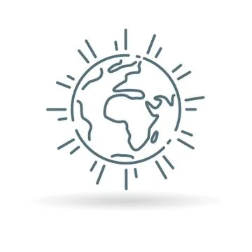 Planet earth icon Stock Illustration