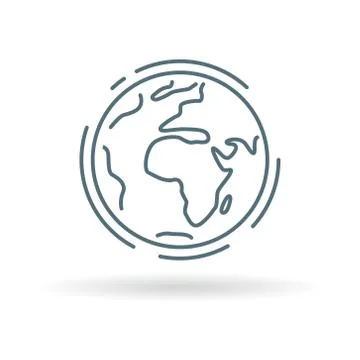 Planet earth icon Stock Illustration