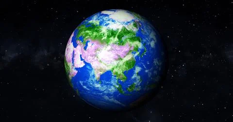 Planet earth isolate on black  background . Illustrazione stock