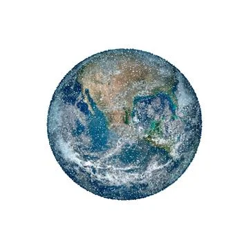 Planet Earth. Isolated on white background. Vector illustration. 库存插图