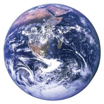 Planet Earth isolated on white background. Realistic vector 스톡 일러스트