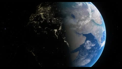 Planet Earth with its rotation movement. Stock Footage 168651574