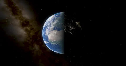 Planet Earth with its rotation movement. Stock Footage 168656319