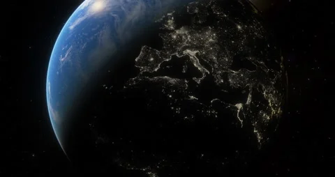Planet Earth with its rotation movement. Stock Footage 168656612