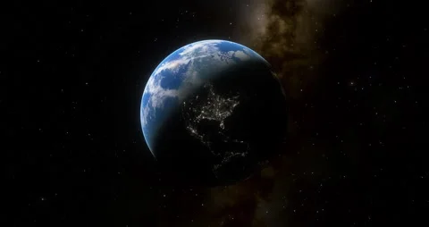 Planet Earth with its rotation movement. Stock Footage 168660672