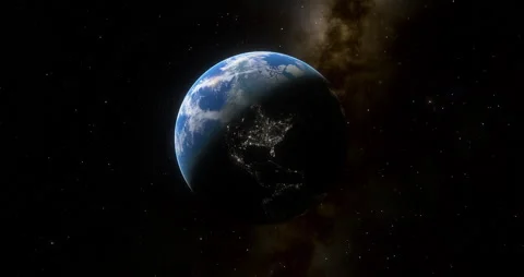 Planet Earth with its rotation movement. Stock Footage 168660962