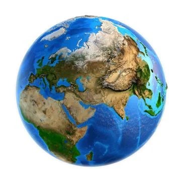 Planet Earth landforms Stock Illustration