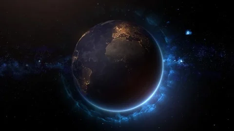 Planet Earth with light effects Stock Footage 317688022
