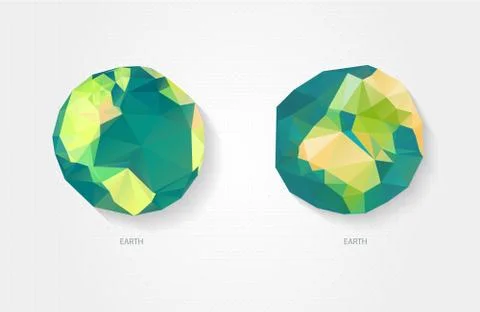 Planet Earth Low Poly Geometry Vector イラスト素材