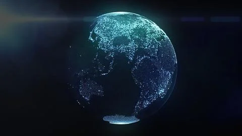 Planet Earth made of particles Illustrazione stock