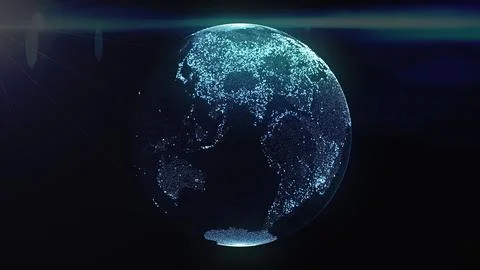 Planet Earth made of particles イラスト素材