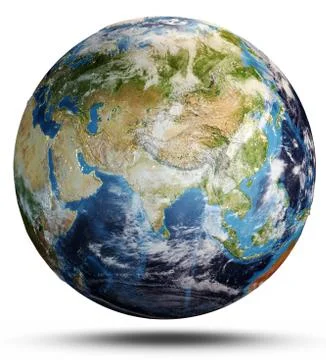 Planet Earth map. 3d rendering Illustrazione stock