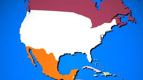 Planet Earth - Map USA Sphere World 001 Stock Illustration