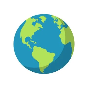 Planet Earth, modern flat icon. Vector illustration. Stock Illustration