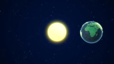 The planet Earth with the moon in outer space Illustrazione stock