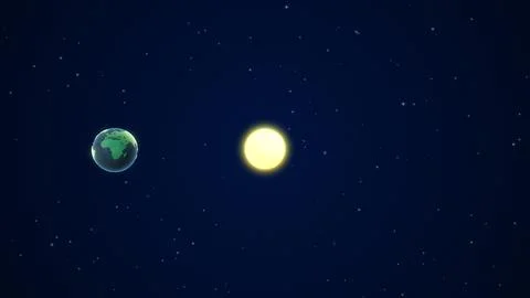 The planet Earth with the moon in outer space Stock Illustration