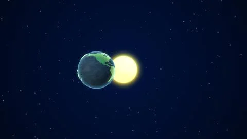 The planet Earth with the moon in outer space Stock Illustration