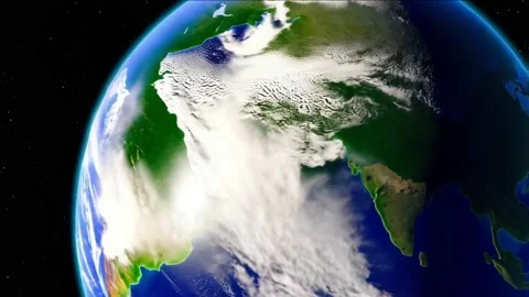Planet Earth in motion, view from space Stock Footage 287865855