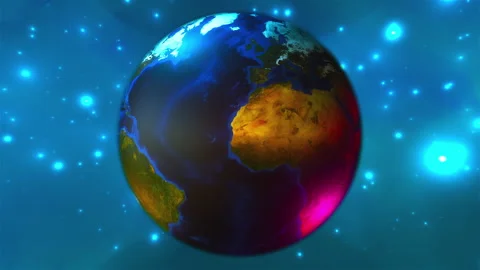 Planet Earth with nebula Stock Footage 290767147