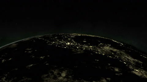 Planet earth at night Stock Footage 62886705