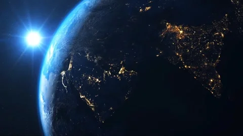 Planet Earth at night. Stock Footage 242563761