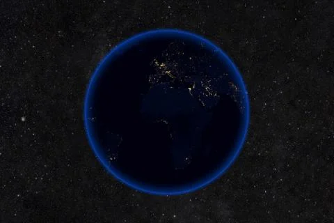 Planet Earth at night Stock Illustration