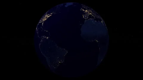 Planet Earth Night Loop 4K Stock Footage 259007299