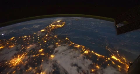 Planet Earth At Night, Time-Lapse Stock Footage 169244853