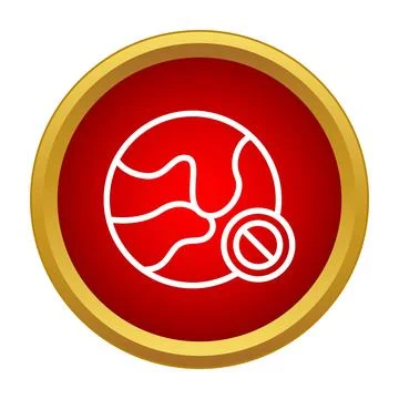 Planet earth with no entry restriction sign Illustrazione stock