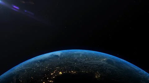 Planet earth from outer space. Amazing view of planet earth from space Stock Illustration