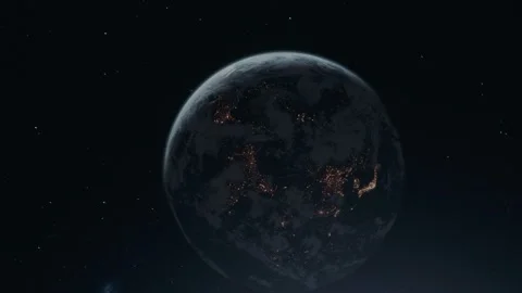 Planet Earth in outer space, animated in photorealistic style Video stock 300508888