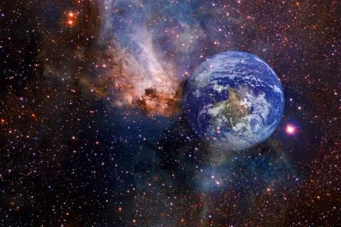 Planet Earth in outer space. Elements of this image furnished by NASA 写真素材