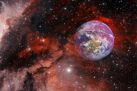 Planet Earth in outer space. Elements of this image furnished by NASA 스톡 사진