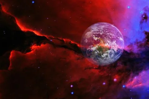 Planet Earth in outer space. Elements of this image furnished by NASA 库存照片