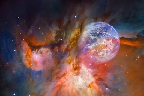 Planet Earth in outer space. Elements of this image furnished by NASA Stock Photos