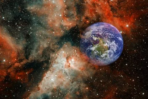 Planet Earth in outer space. Elements of this image furnished by NASA 写真素材