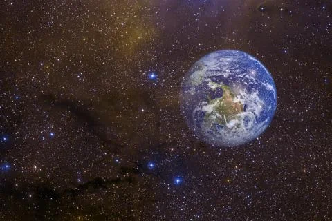 Planet Earth in outer space. Elements of this image furnished by NASA Stockfoto's