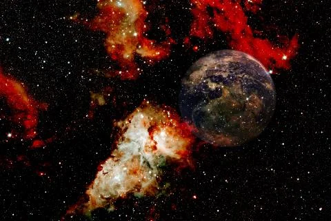 Planet Earth in outer space. Elements of this image furnished by NASA Stock Photos