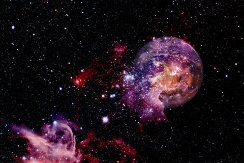 Planet Earth in outer space. Elements of this image furnished by NASA 写真素材