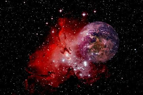 Planet Earth in outer space. Elements of this image furnished by NASA Stock Photos