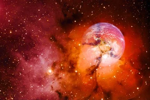 Planet Earth in outer space. Elements of this image furnished by NASA 写真素材