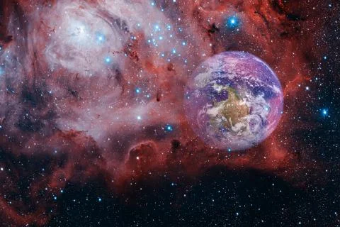 Planet Earth in outer space. Elements of this image furnished by NASA Фото