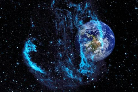Planet Earth in outer space. Elements of this image furnished by NASA 写真素材