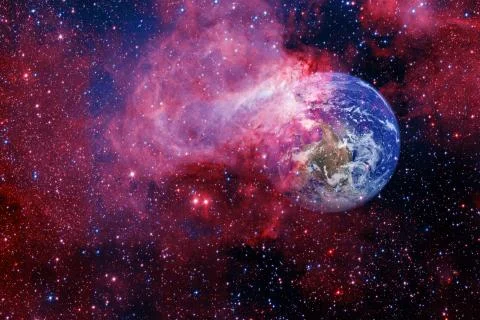 Planet Earth in outer space. Elements of this image furnished by NASA Stockfoto's